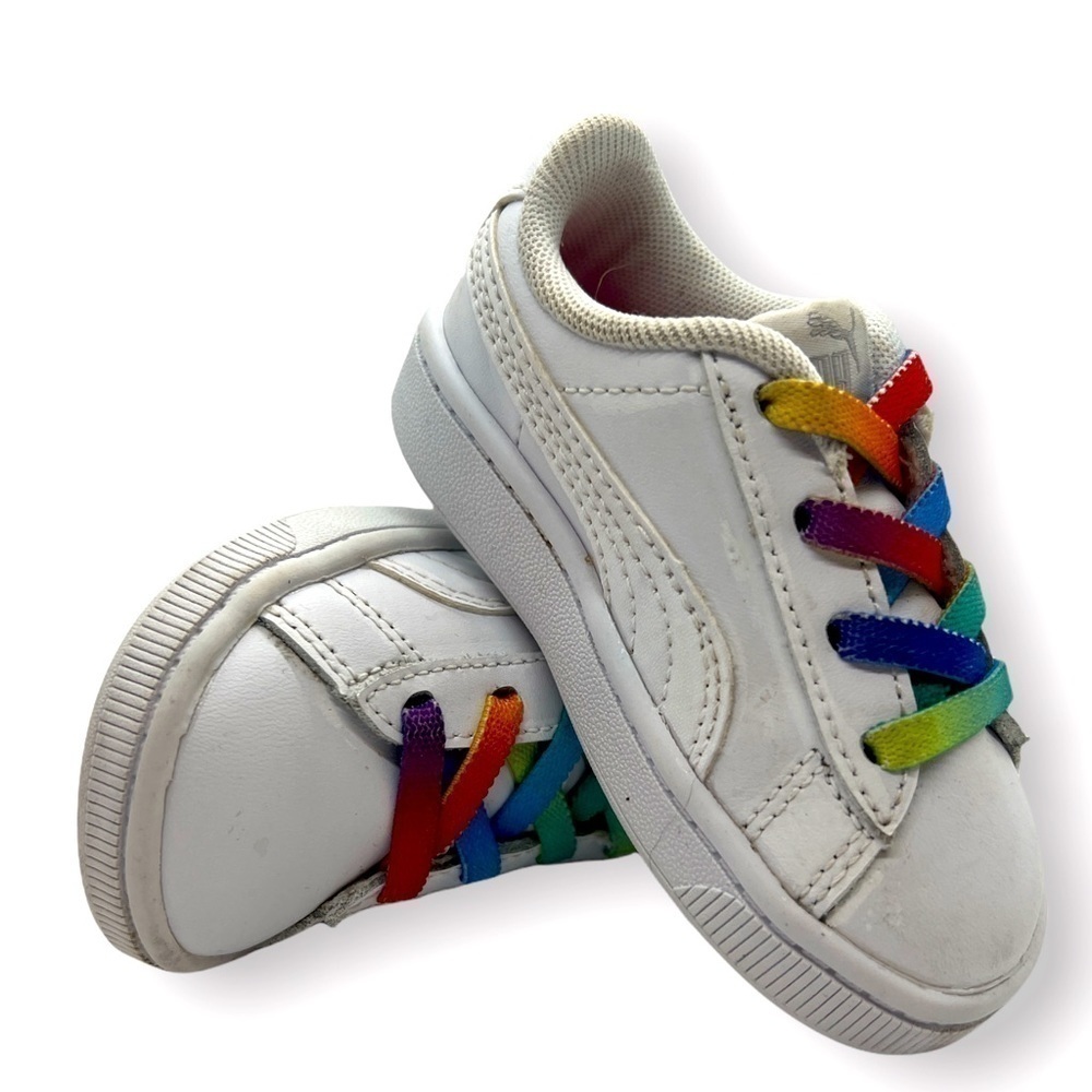 Infant Puma slip on low tops with stretch laces